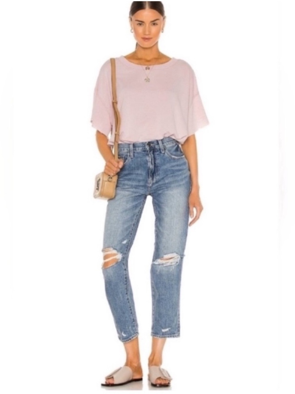 PISTOLA Presley NEW High Rise Relaxed Roller Jeans Size 25 Los Feliz Wash
